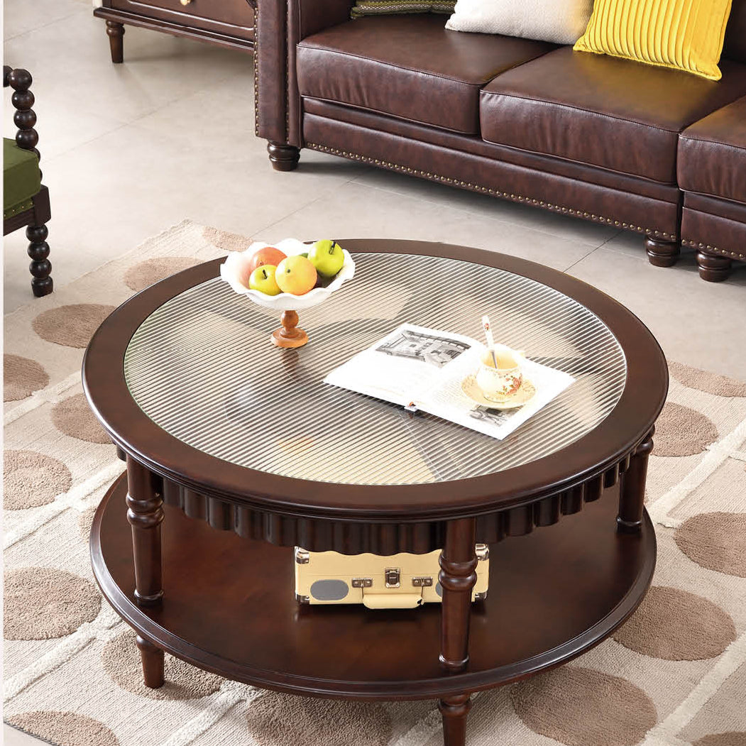 Table basse ronde en verre